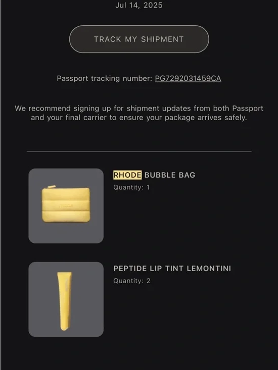 limited edition rhode lemontini pouch - Picture 4 of 4